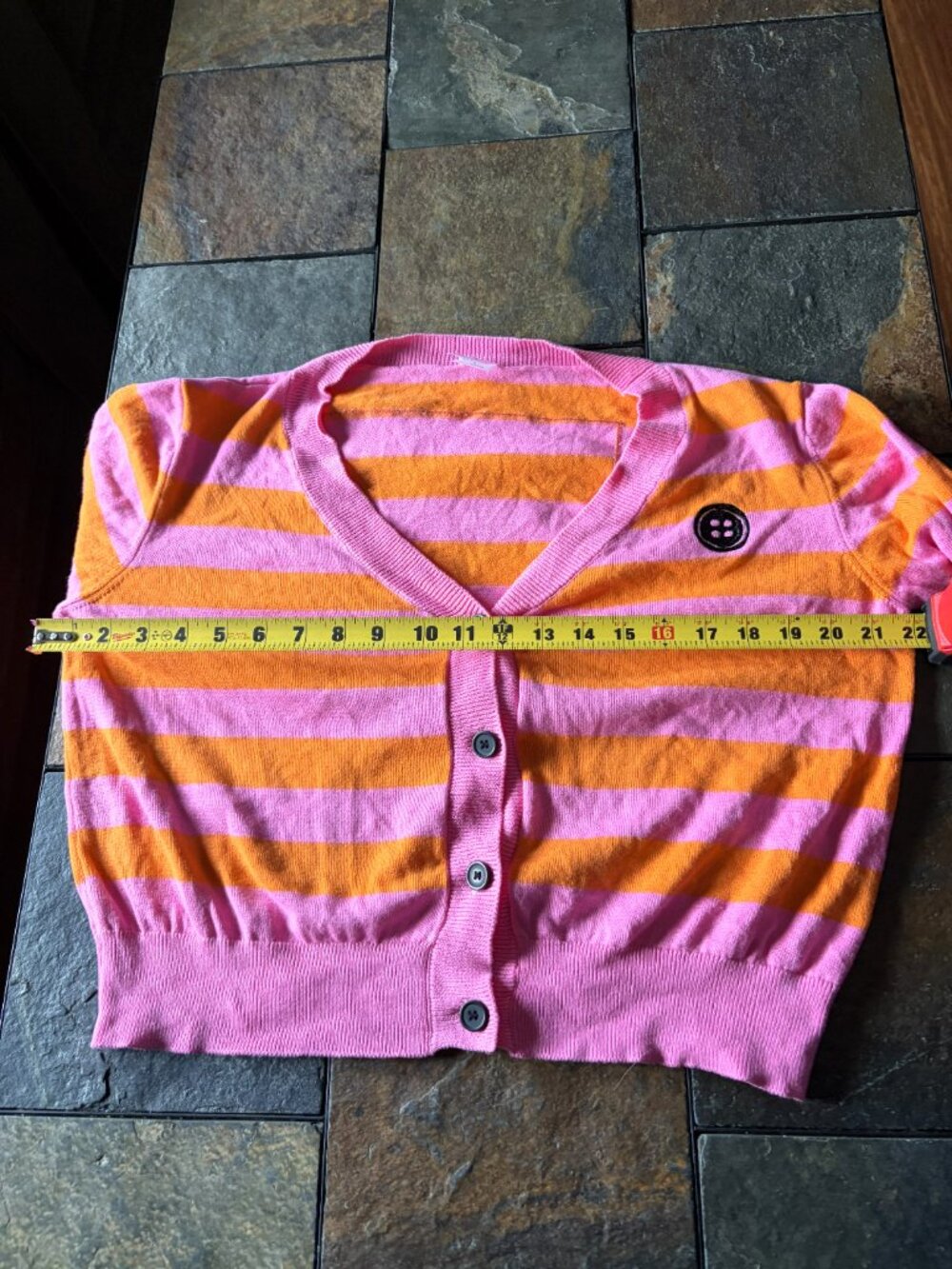 Spirit Halloween Coraline cardigan sweater pink orange striped 2024 Laika size L - Picture 8 of 10